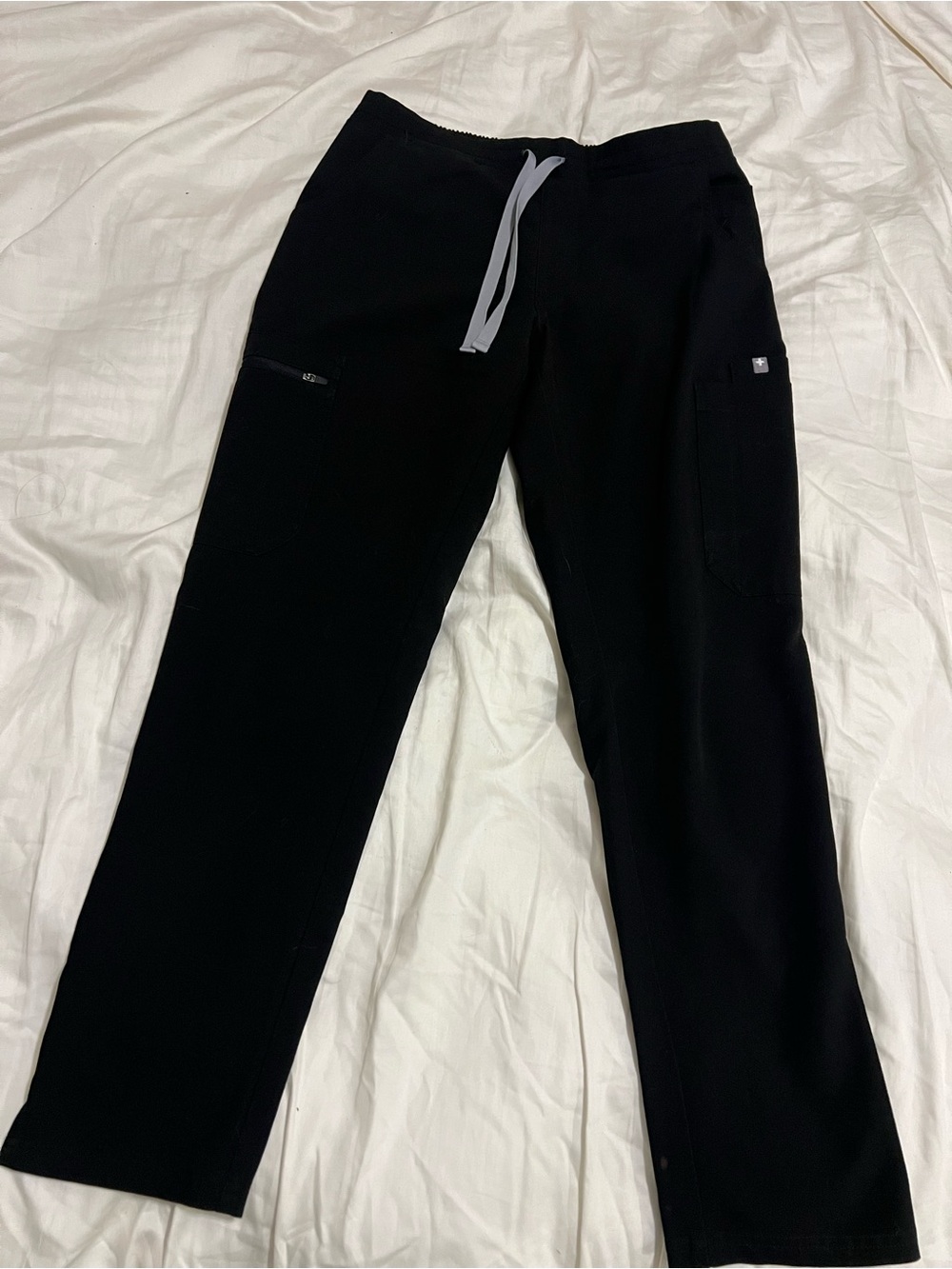 FIGS Kade Cargo Scrub Pants Black XS Petite Technical Collection Straight Leg